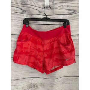 Nike Dri-Fit Red Patterned Running Shorts Size L